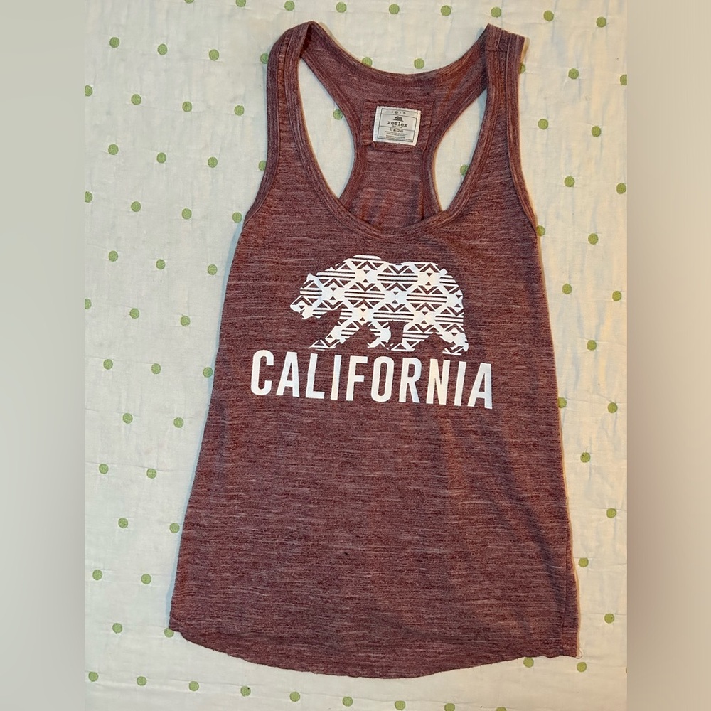 California Grizzly Bear racer back tank top